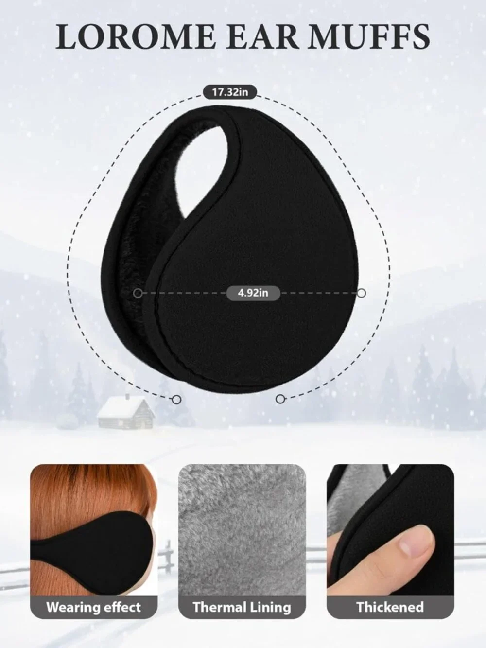 Cozy Winter Beanie, Scarf & Gloves Set with Ear Muffs - Touchscreen, One Size